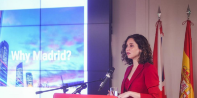 Исабел Диас Аюсо на работна закуска в Лондон, организирана от Invest in Madrid и Британската търговска камара в Испания