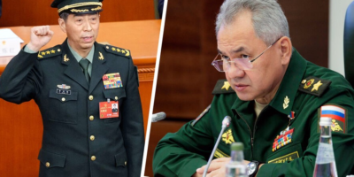 Министрите на отбраната на Русия и Китай Сергей Шойгу и Ли Шанфу