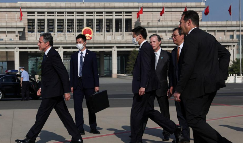 Държавният секретар на САЩ Антъни Блинкен пристигна в Пекин